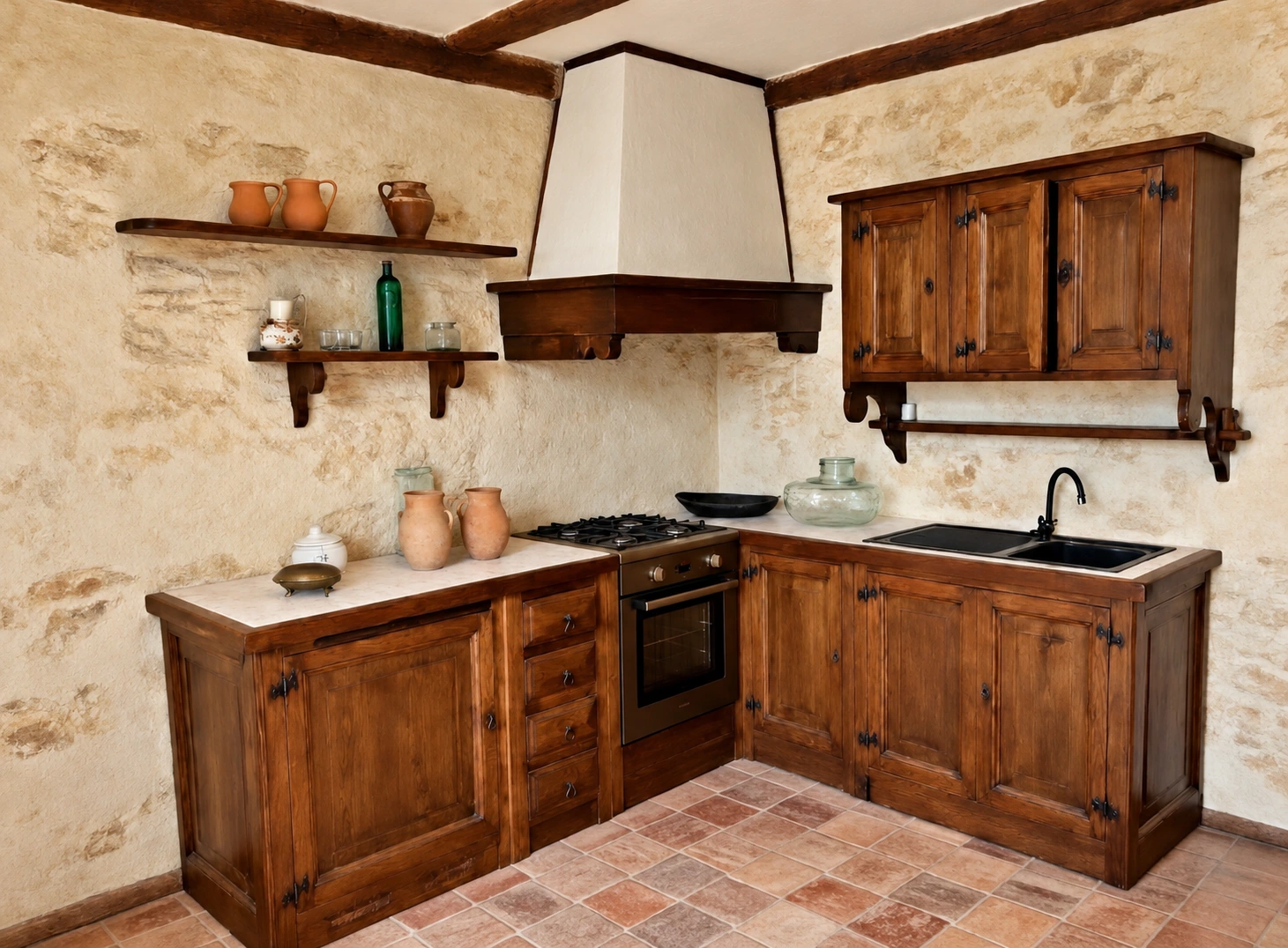 Cucina rustica massiccia, immagine della galleria